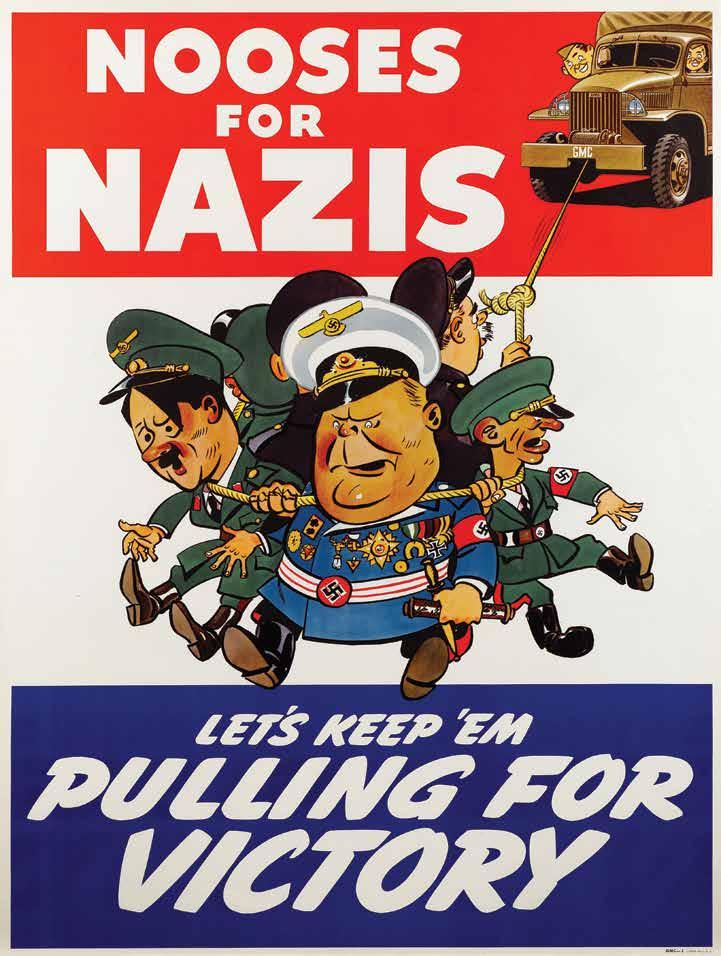 Profiles in History Historical Document Auction 63 320. WWII Nooses for Nazis, Let s Keep Pulling for Victory GMC poster.