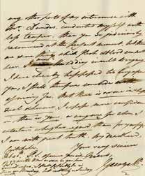 Profiles in History Historical Document Auction 63 93. George IV of England. Autograph letter signed ( George R ), 7 pages (7.1 x 8.8 in.; 180 x 222 mm.), 20 February 1797, to Lord Keith.