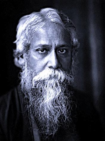Hugo s reaction to the picture of Rabindranath Tagore: it had a pale blue cover and its title was meaningless to Hugo Gitanjali but he leant across to look at the photograph to which they turned and