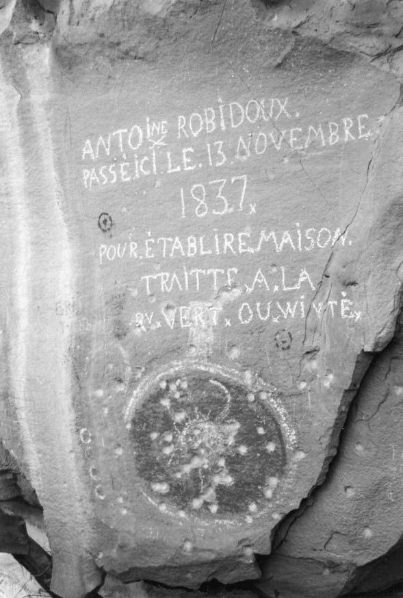 Antoine Robidoux inscription located near Westwater