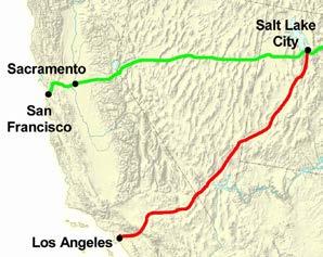 Utah-California Contract Mail Introduction: May 1851 - June 1861 The first post office overland contract route to reach California began operations on May 3, 1851 between Sacramento and Salt