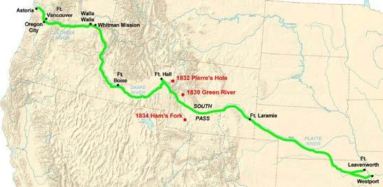Oregon Pre-Contract Mail Fur Trade: 1832-1840 Starting in 1825, annual fur trade rendezvous west of South Pass in the Rocky Mountains collected furs and brought supplies to the