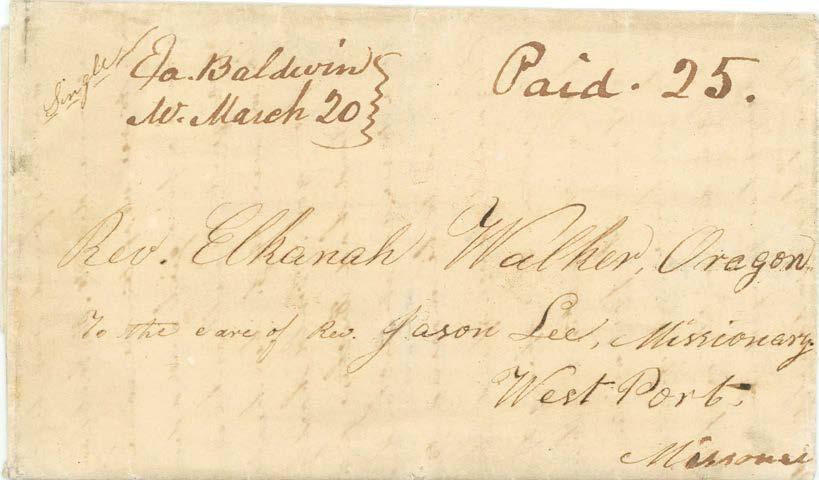 Oregon Pre-Contract Mail Fur Trade: 1832-1840 When no post roads were available to a given destination, postmasters were authorized to use private parties to carry