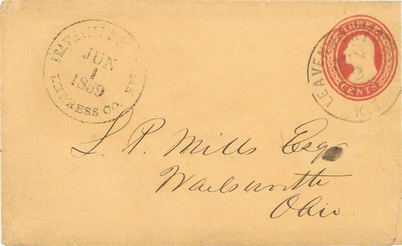 Postmarked April 15, 1859 in Stouts, OH - prepaid 3 and endorsed via Fort Laramie Routed instead to 3 rd LPPE westbound trip - earliest known westbound