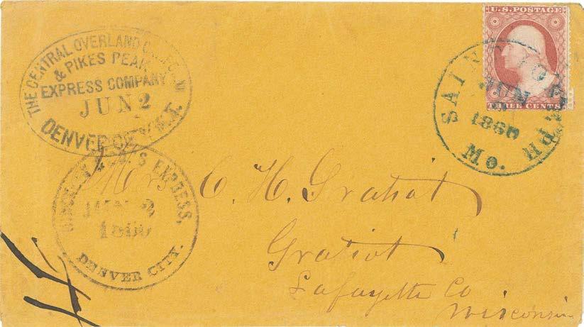 Colorado Pre-Contract Mail Hinckley: May 1860 - May 1861 Hinckley & Co.