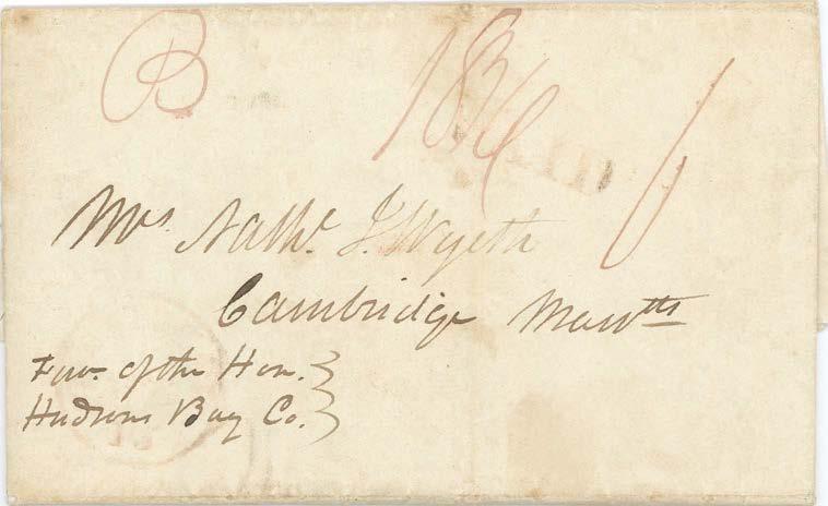 The June 15, 1846 Oregon Partition marked the end of this route for Oregon Territory mail. Datelined January 16, 1833 in Fort Vancouver, Oregon - endorsed Fav. Of the Hon.