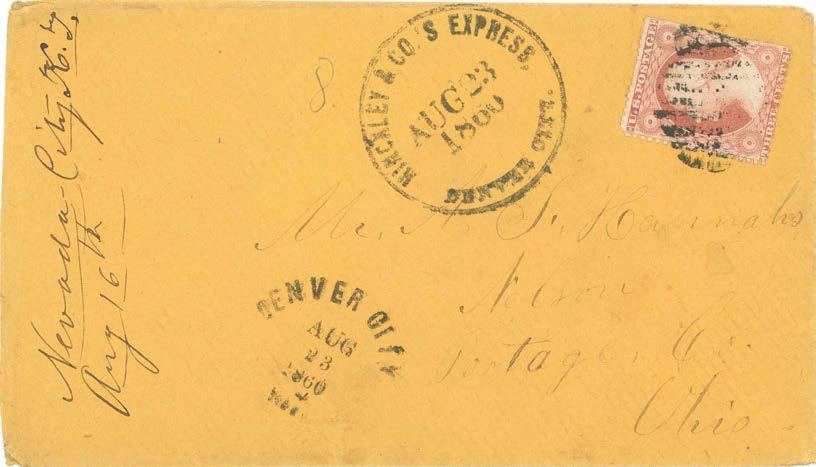 Colorado Contract Mail Western Stage Contract: August 1860 June 1861 The Post Office Department awarded the weekly contract for Route 15151 between Julesburg and Denver to E.F. Bruce on June 16, 1860.