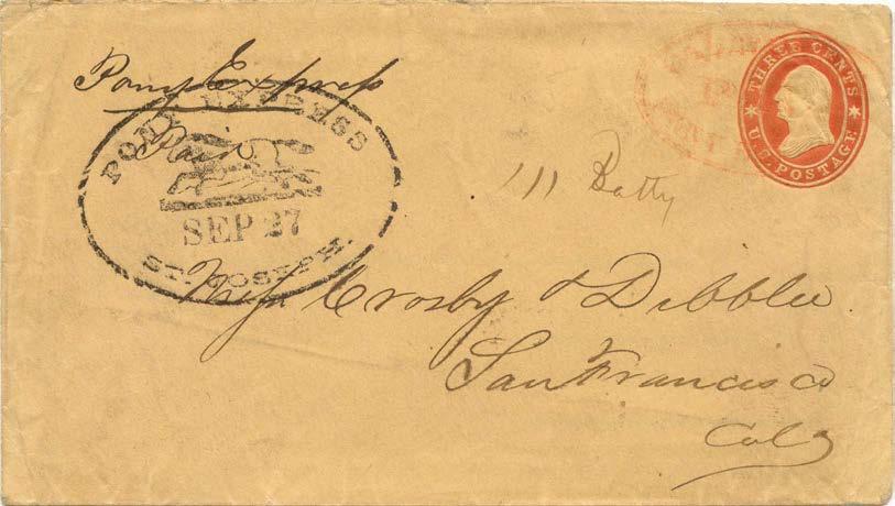 California Pre-Contract Mail Transcontinental Pony Express: August 1860 - April 1861 From June to November 1860, New York used a