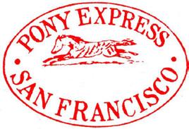 April 13, 1861 red San Francisco COCPPE datestamp and undated red Running Pony marking Posted unpaid on April 26 at St Joseph - 24 rate to England did not require