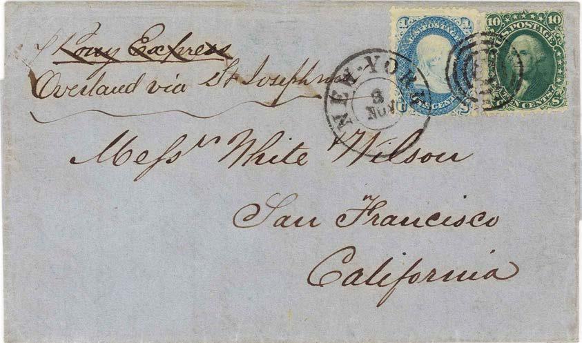 Transcontinental Contract Mail Overland Mail Company: July 1861 - May 1869 Civil War disturbances along the Overland Mail Company s (OMC) Southern (Butterfield) Route caused the Post Office to move