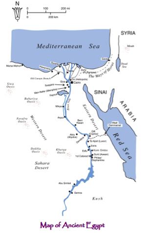 MAP OF ANCIENT EGYPT ANCIENT EGYPTIAN