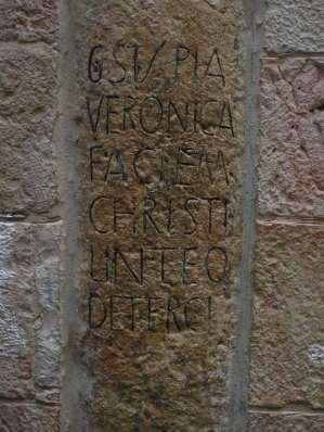 Inscription: Pia Veronica Faciem Christi