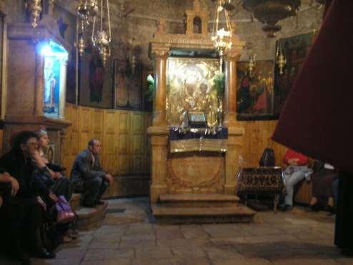 Inside small chapel of Tomb of the Virgin Mary Tomb of the Virgin Mary -- The first tomb was