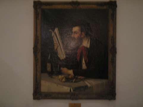 Park - portrait of Herzl -- Herzl was born in 1860.