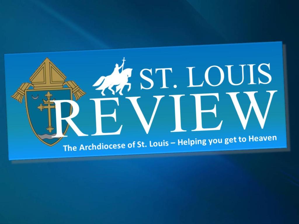 The masthead of the St. Louis Review states that the mission of the Archdiocese of St. Louis is Helping Us Get to Heaven.