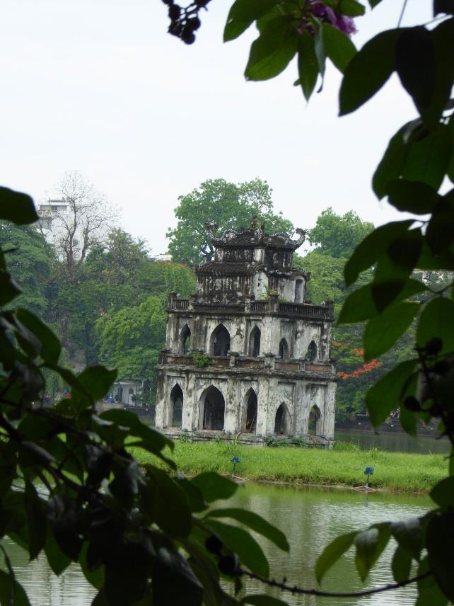 Example: Ngoc Son Temple (Jade Mountain). In Hoan Kiem Lake.