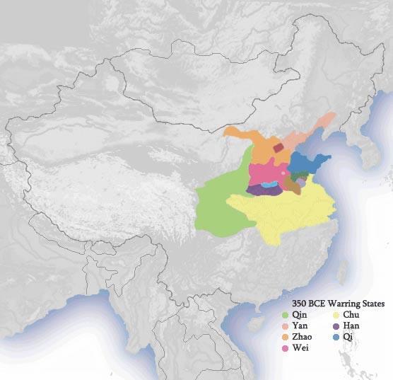 states fought each other in China.