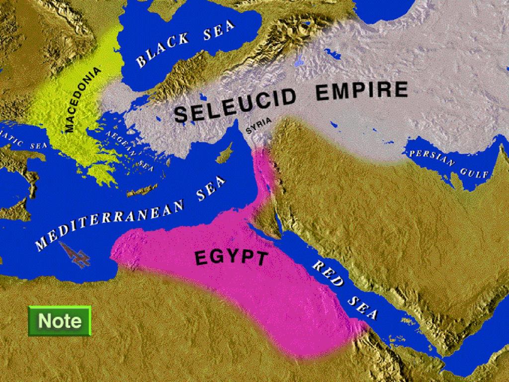 5 The Three Principal Kingdoms of Alexander s Empire in 280 B.C. 6 After Seleucus defeated and killed Lysimachus in 281 B.C. there remained three great Hllenistic kingdoms dominating the Near East: Macedonia, the Seleucid empire (Syria), and Egypt.