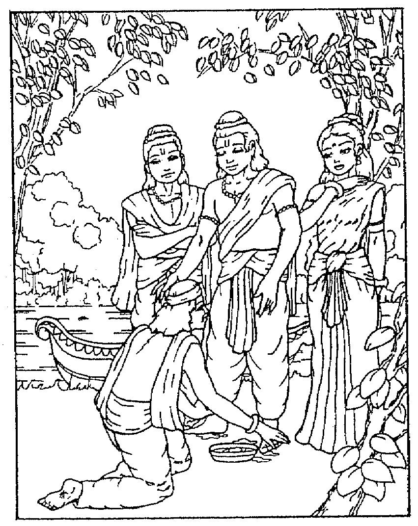 So, Rama, Lakshmana and Sita, driven by Sumanthra, continued their journey alone.
