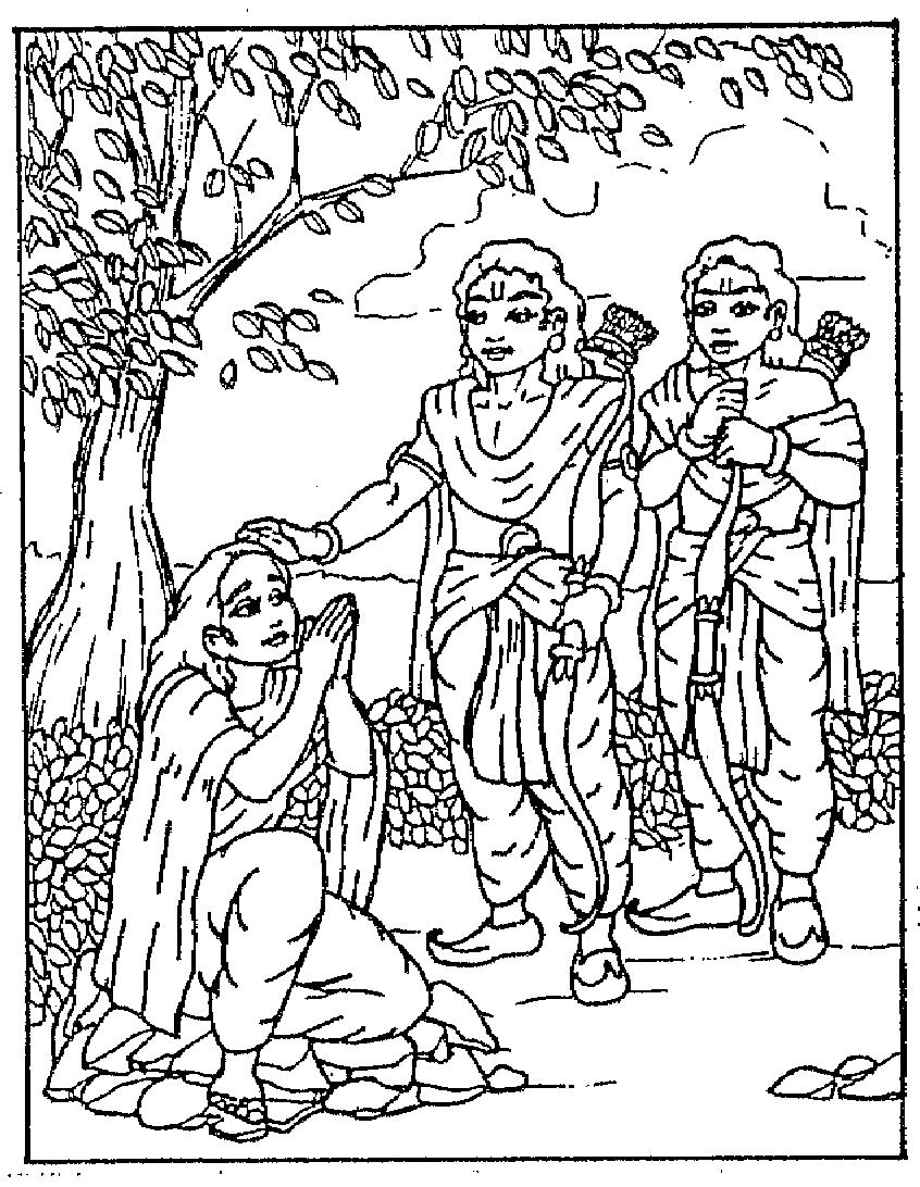 On their way to Mithila, they saw an ashram where Sage Gautama had once lived. The rishi s wife Ahalya was lying as a stone because of a curse.
