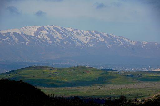 Mt. Hermon on the Israel/Lebanon border, 33 miles north of the Sea of
