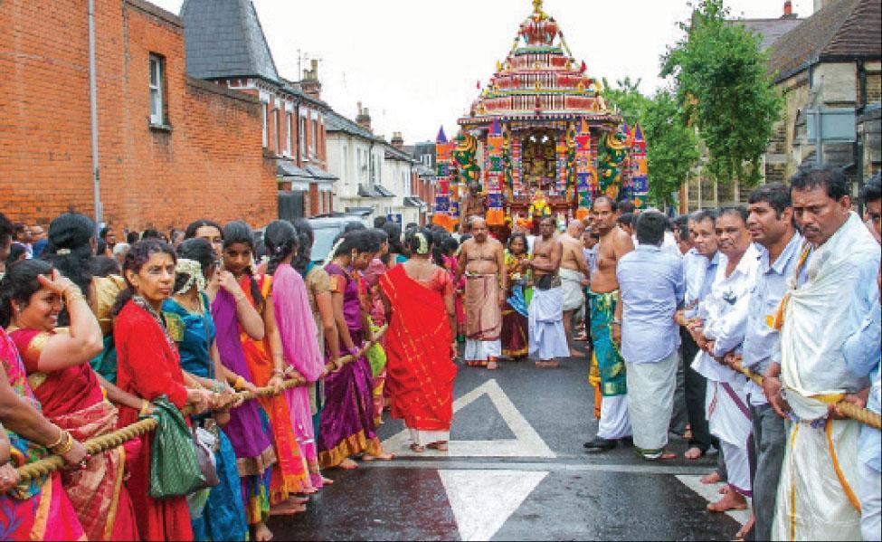 RAMAI SANTHIRAPALA Precise rites and deep devotion: In Highgate Hill, Lord Murugan is pulled on His chariot through the streets; After evaluating the devotees needs, the Hindu Association of Great
