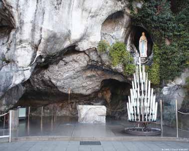 2 continued from front cover the apparitions of Our Lady of Lourdes, and the miracles of Lourdes by the projection of pictures of each place on a large screen while the pilgrim leader provides a