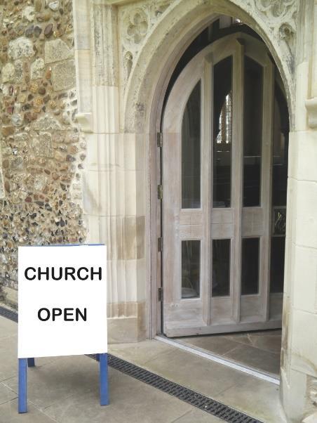 Make sure people can see the church is open St Mary the Virgin in Stotfold has been open every day from 9.30am to 3.