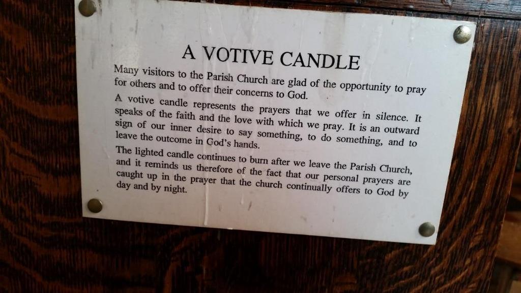 Here s another example of using and Icon and votive candles at Launde Abbey.
