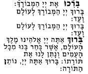 9 Blessing Prior to Torah Reading Aliya: Barchu et ADONAI hamvorach. Congregation: Baruch ADONAI hamvorach le olam va ed.