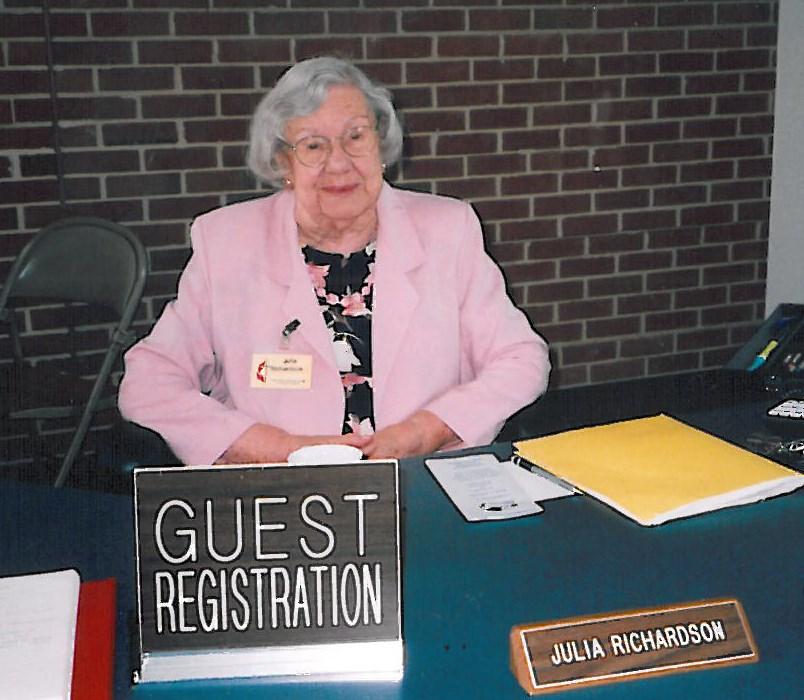 Julia Richardson an outstanding woman of faith and promoter of Christian Education throughout years of her ministry with the church.