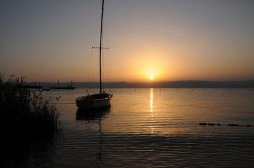 Sunrise on the Sea of Galilee.