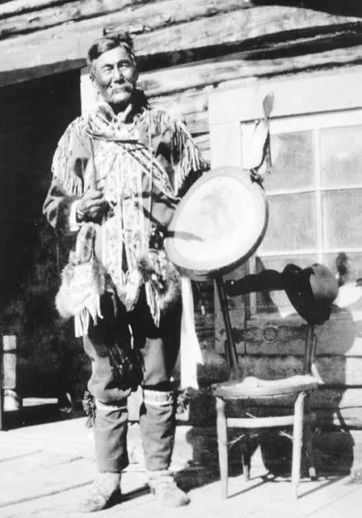 Helping Us Learn and Remember This is a picture of Chief Isaac at his cabin in Moosehide a long time ago when he was the Hähke. He lived there with his wife Eliza.