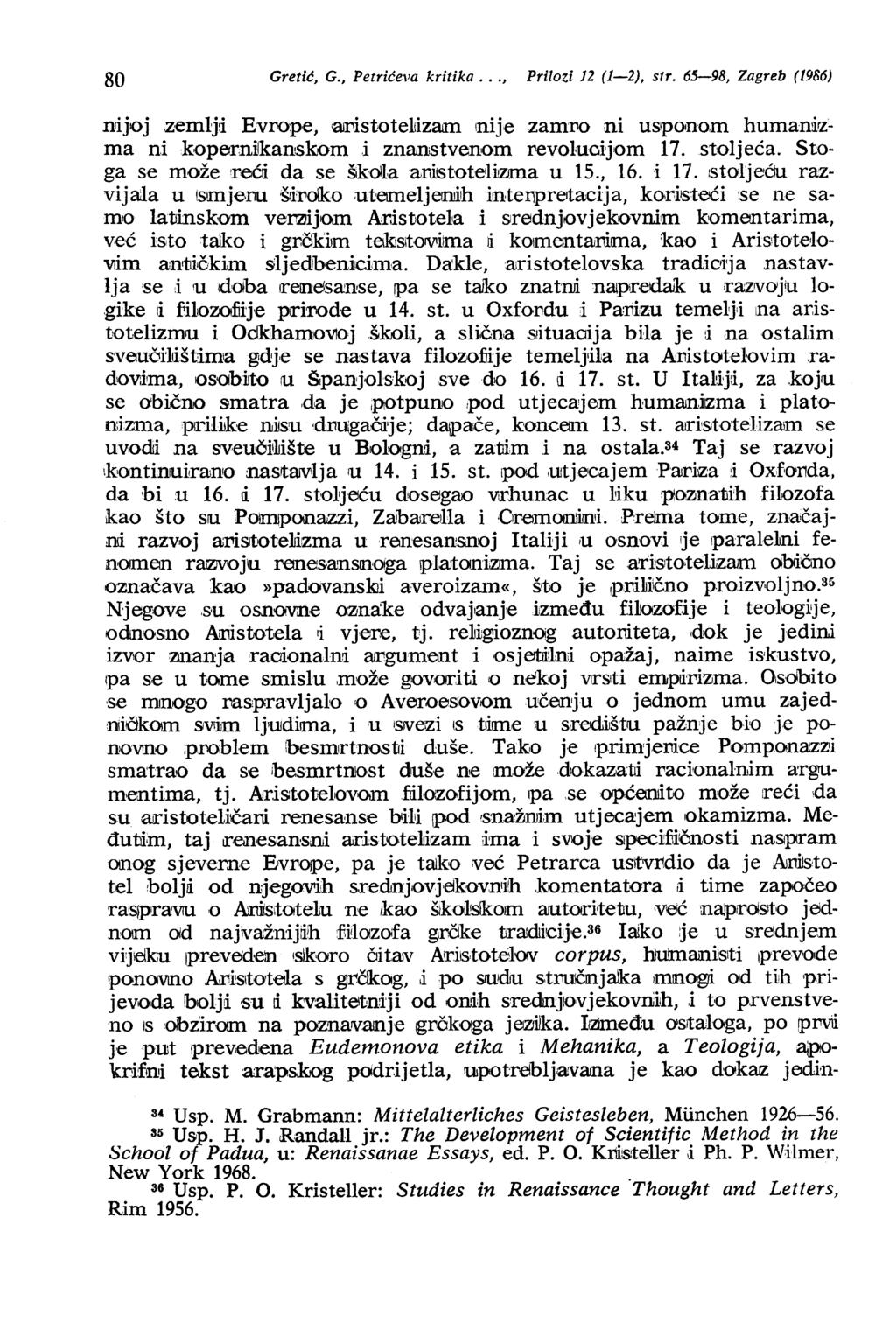 80 Gretić, G., Petrićeva kritika..., Prilozi 12 (J-2), str.