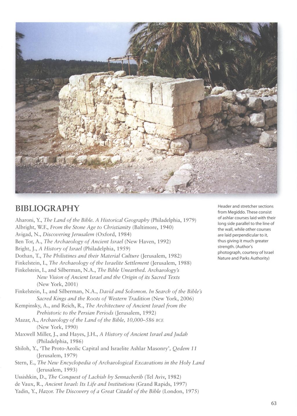 BIBLIOGRAPHY Aharoni, Y., The Land of the Bible. A Historical Geography (Philadelphia, 1979) Albright, W.F., From the Stone Age to Christianity (Baltimore, 1940) Avigad, N.