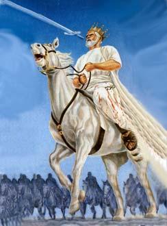 3:7 And I saw heaven opened, and behold a white horse; and he that sat upon him was called Faithful and True, and in righteousness he doth judge and make war. Rev.