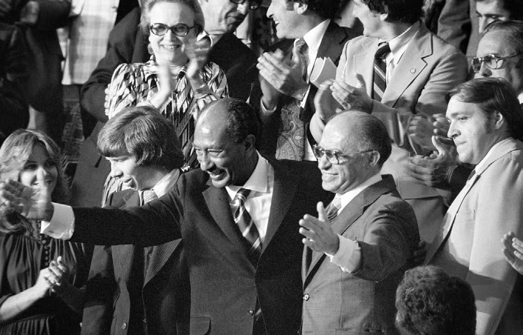 Part II 15 What were the Camp David Accords? An initiative for peace after the October War began with Egyptian President Sadat. In 1977, he visited Israel and spoke before Israel s parliament.