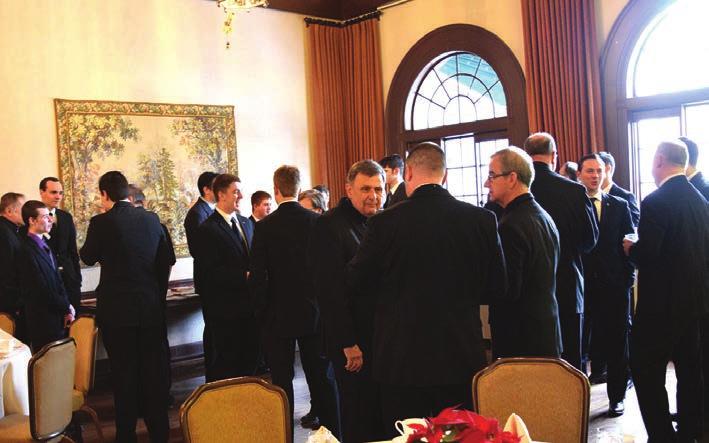 David James, Diocesan vicar general and director of the Office of Vocations, welcomed the seminarians, candidates and pastors to the luncheon before the men prayed the Liturgy of the Hours.
