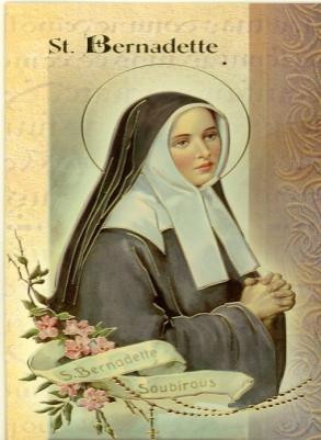 Saint Bernadette Feast Day: 16 April Bernadette was born in 1844 in Lourdes, in France. Bernadette was often sick she suffered from asthma. Her family were very poor.