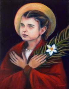 MARIA GORETTI Feast Day: July 6 Canonized: June 24, 1950 Beatified: April 27, 1947 Venerated: March 25, 1945 Maria Goretti was only 12 years old when she died in 1902, but the story of this young