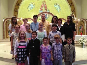 The Cross+Roads Page 8 S UNDAY, MAY 19 @ SAINTS CONSTANTINE & HELEN Greek School students were recognized for their accomplishments by Father George and Greek School Teachers Paula Tofalli and Matina