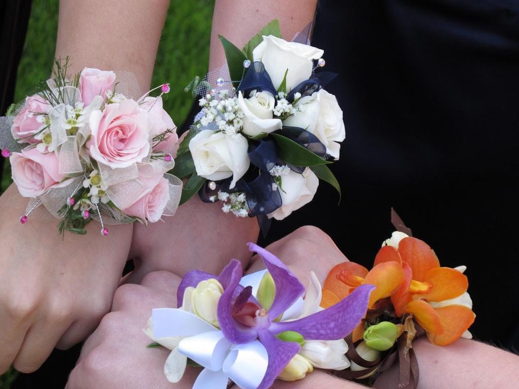 Corsage Noun - the waist or bodice of a dress; a bouquet to be worn or carried Example - In the past,