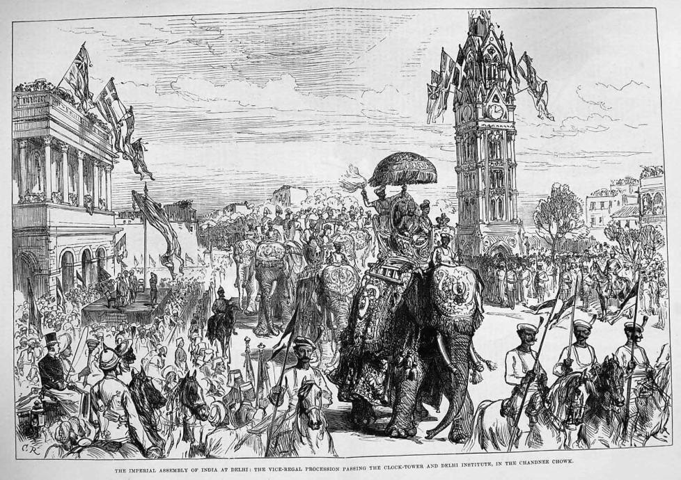 The Viceregal Procession passing the Clock