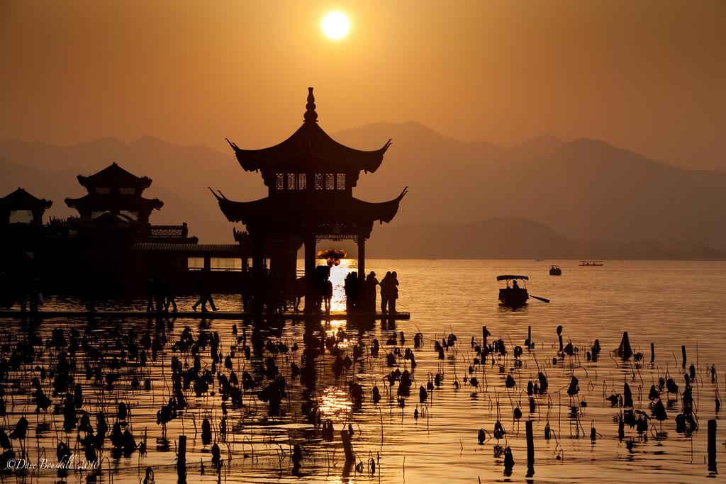 Hangzhou, China West Lake in Hangzhuo is considered the honeymoon capital of China.