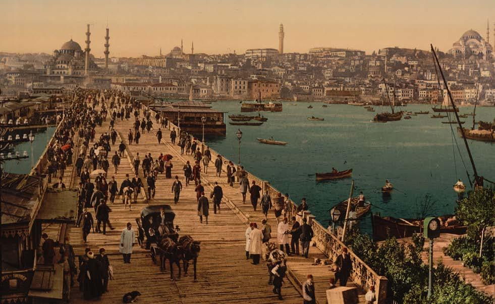 5 A photograph of the Galata Bridge in Istanbul, ca. 1890-1900. Library of Congress. LC-DIG-ppmsc-06061. Public Domain. between Europe and Asia.