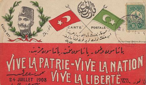 7 A postcard from 1908, featuring Ismail Enver, a military officer and leader of the Young Turk Revolution. (Bey identifies his rank in the Ottoman military.