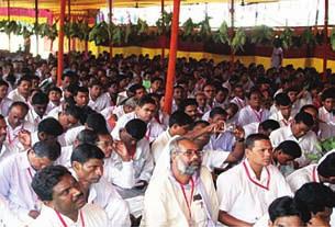 A section of the delegates to the 34th State Conference organised by Sri Sathya Sai Seva Organisation of Orissa at Rayagada, Orissa.