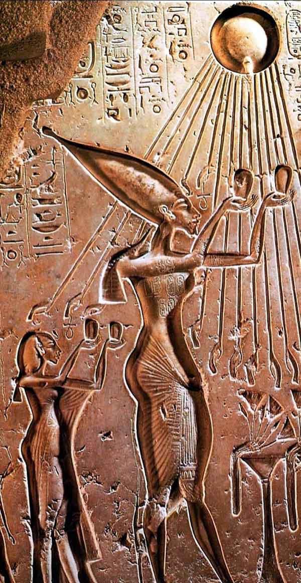 Akhenaten's religion is probably not strictly speaking monotheistic, although only the Aten is actually worshipped and provided with temples.