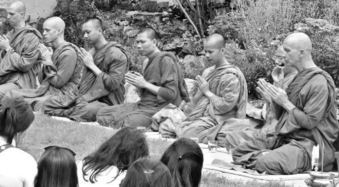 Blessing chanting included Dhamma reflections, a guided meditation, blessing chants and most of all an almsgiving ceremony for the monastery, which was the original reason for their visit.