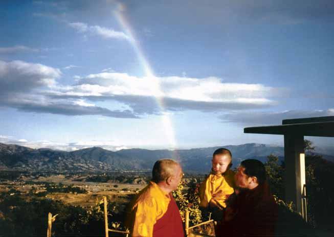 Epilogue Rainbows have augured auspicious events, and appeared on many occasions associated with the Fourth Jamgon Kongtrul Rinpoche.